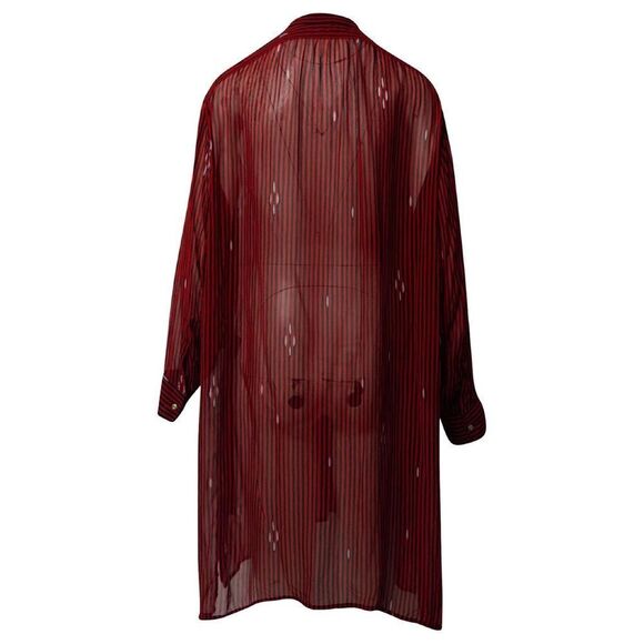 Isabel Marant Etoile Charley Midi Red Shirt Dress Striped Size 2 - Picture 5 of 12